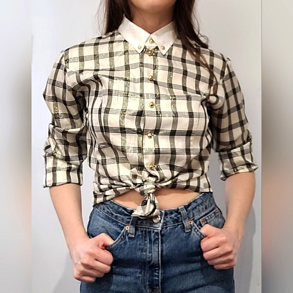 VINTAGE - Checkered button down shirt from the 80s - 3 for 20$ - Picture 1 of 7